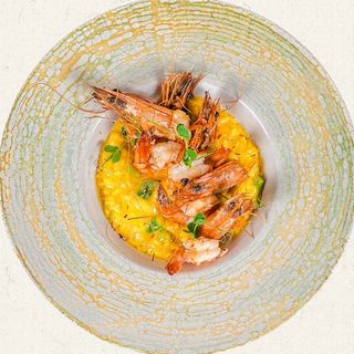 Risotto cu sofran si creveti