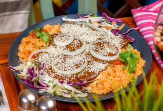 Pollo en Mole Enchiladas