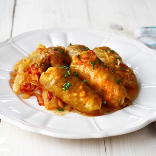 Sărmăluțe cu păsat și ciuperci