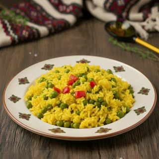 Orez galben cu mazăre - 200gr