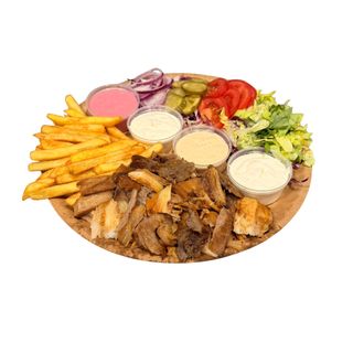 Shaorma la farfurie mix pui, purcel