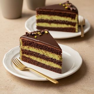 Prăjitura cu fistic și ciocolată, 100g