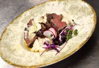 Risotto cu trufe, sparanghel, muschi de vita