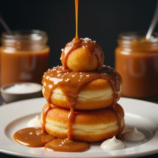 Papanași caramel (2 buc)