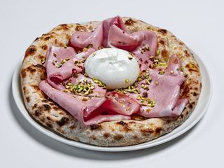 Pizza Buratta e Mortadella