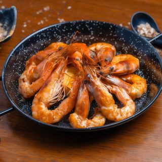 Creveti mari la grătar