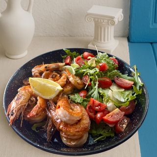 Creveți la grill cu mix de salată ( 340g )