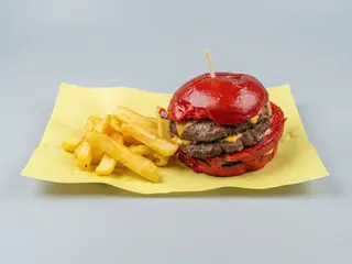 MENIU Smash Burger Rosso + Cartofi prajiti