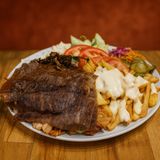 Shaorma amestec la farfurie