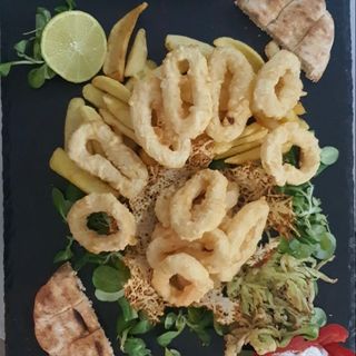 Inele de calamar pane