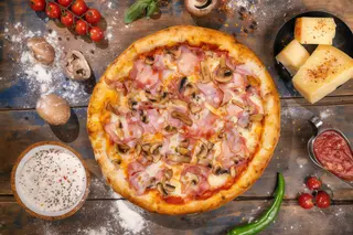 Pizza Prosciutto e Funghi Ø25cm
