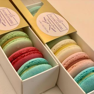 Macarons cu ganache de ciocolata belgiana