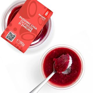 Puding de chia cu zmeură