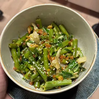 Indonesian beans and pakchoy