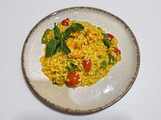   Risotto gamberi asparaghi