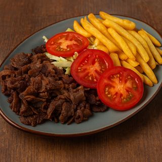 Kebab vită la farfurie