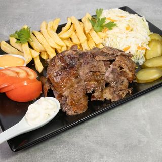 Shaorma farfurie vita/berbecut