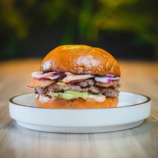 Double Bacon & Cheese Smashed Burger