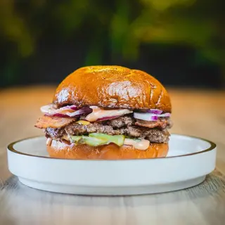 MENIU DOUBLE BACON&CHEESE SMASHED BURGER
