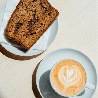 Banana bread + cappuccino