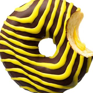 Gogoasa cu glazura de cacao si umplutura de vanilie