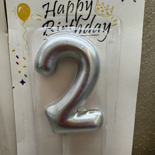 Lumanare cifra auriu / argintiu 0 - 9