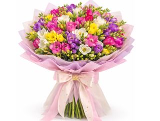 Buchet 71 Frezii Multicolore Deluxe – Editie 1-8 Martie