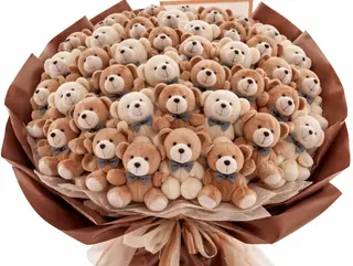 Teddy Royale – 51 Luxury Bears - Buchet 51 ursuleti premium – Cadou romantic spectaculos