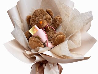 Buchet Cadou cu Ursulet si Floare – Cadou Romantic 8 Martie