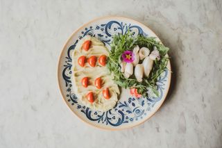 Salata de vinete cu baby calamar