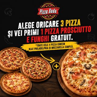 3 Pizza Clasică + 1 GRATIS