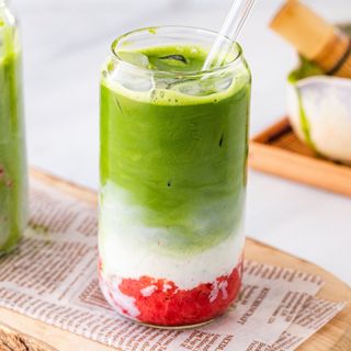 Strawberry Matcha Iced Latte