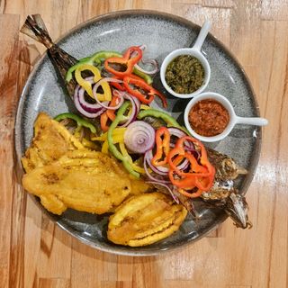 Roasted Fish & Pressed Grilled Plantain