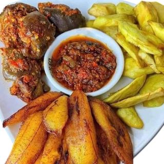 Fried Plantains,Fried Potatoes mix