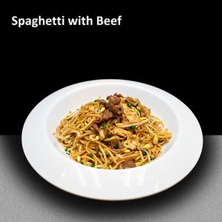 Spaghete mici cu vita 小分牛肉炒面
