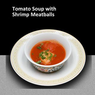 Supa de Rosii cu Perisoare de Creveti Mare 番茄浓汤虾滑大分