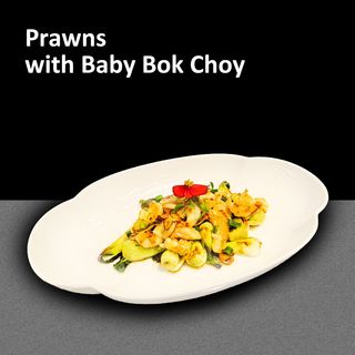 Creveti cu Bok Choy 菜心炒虾仁