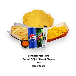 Meniu Schnitzel Porc Pane