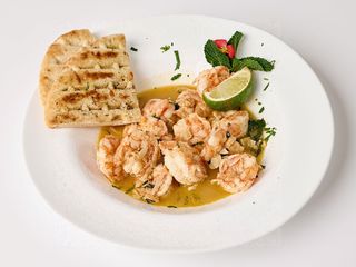 Creveți în sos lime și mentă