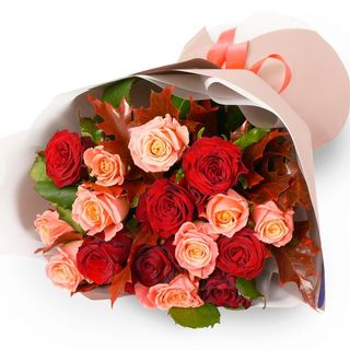 Buchet „Tandrețe de Toamnă” cu 17 trandafiri