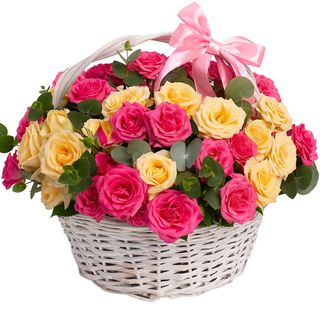 Cos cu flori „Rază de soare și tandrețe”