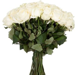 Buchet cu 25 trandafiri albi „Eleganță Pură”