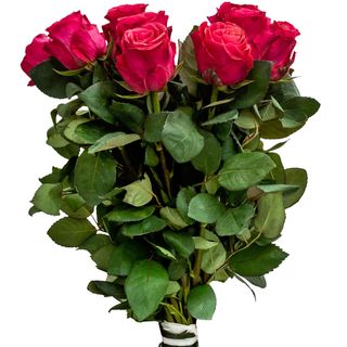 Buchet cu 9 trandafiri "Inimă Aprinsă"