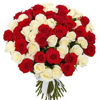 Buchet cu 51 trandafiri „Echilibru Perfect”