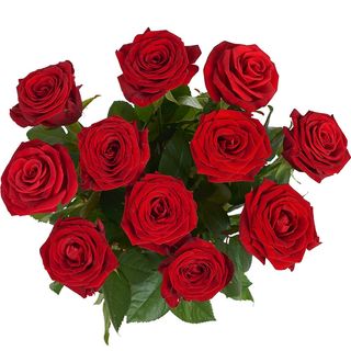 Buchet cu trandafiri „Iubire Desăvârșită – 11 trandafiri roșii”