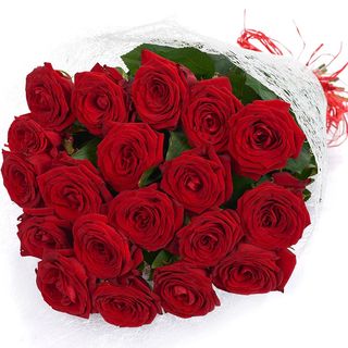 Buchet cu trandafiri „19 Inimi Roșii” 