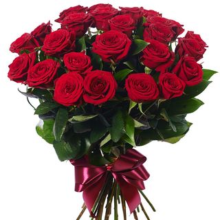 Buchet cu 25 trandafiri "Red Passion"