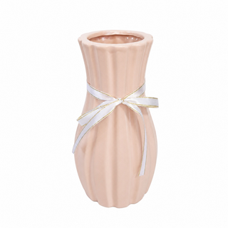 Vaza ceramica roz pudrat 22 cm