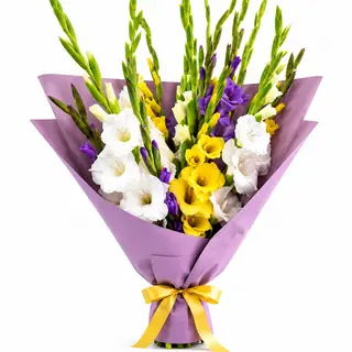 Buchet 15 gladiole mixte