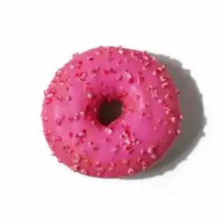 Donut de vis cu zmeură